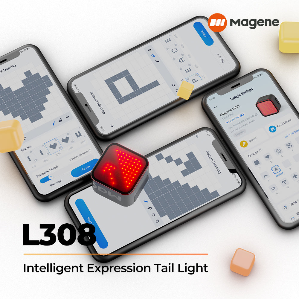 Magene L308 Intelligent Expression Tail Light -Seat Post Mount-