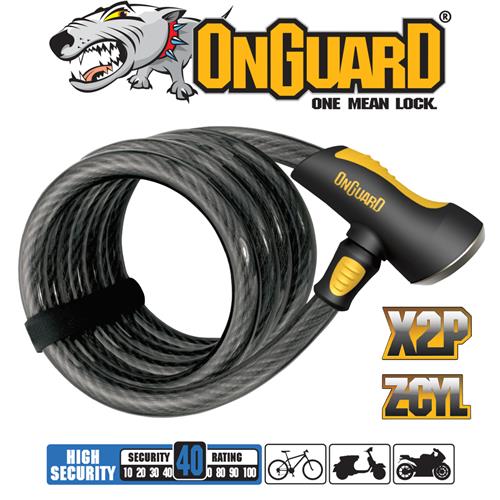On Guard - Doberman Series - Coiled Cable Keyed 185cm x 12mm