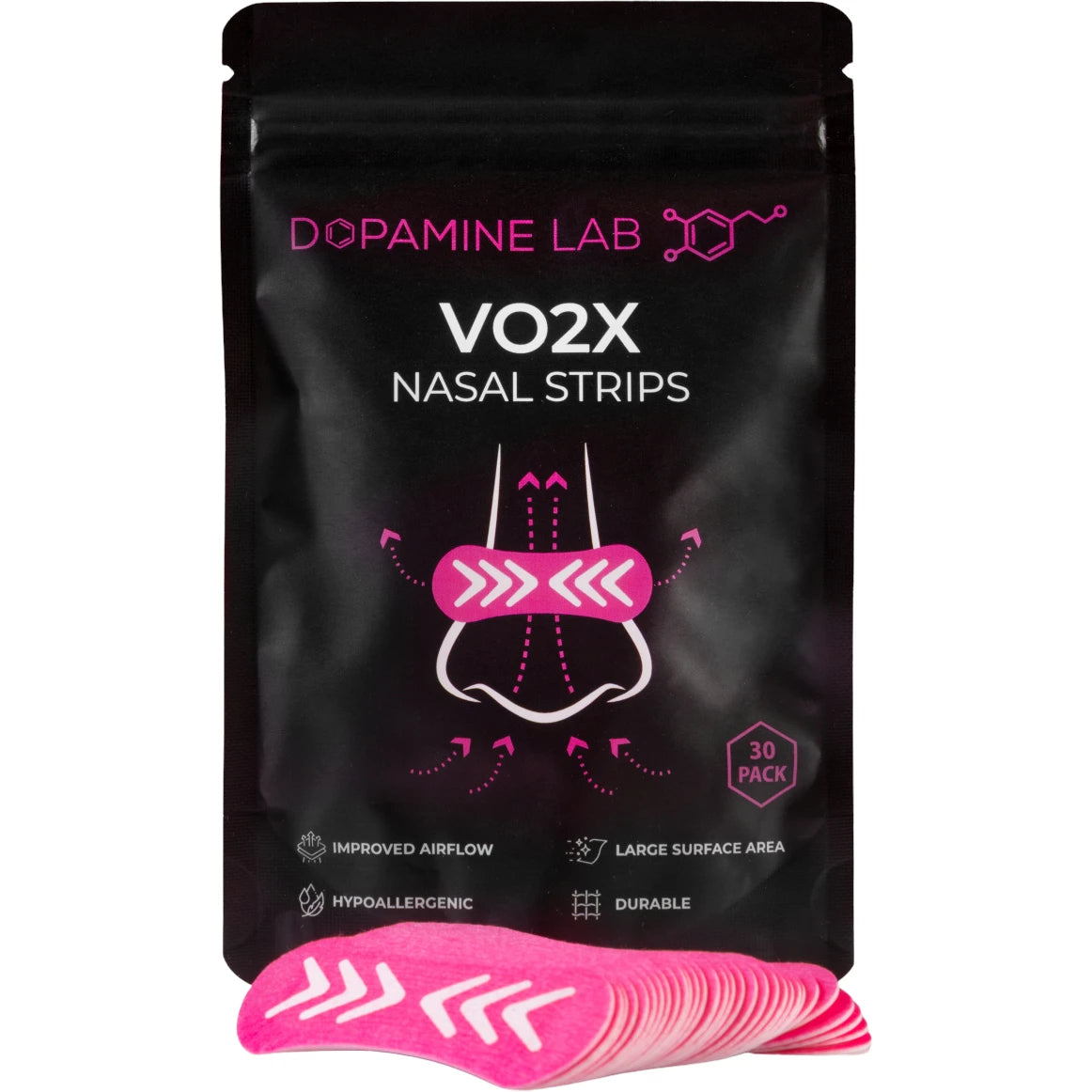 Dopamine Lab - VO2X Nasal Strips 30 Pack (Pink)